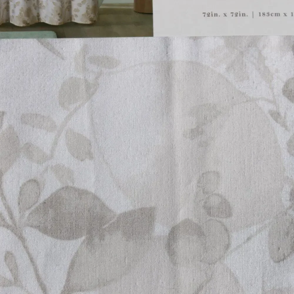 Apothecary Home Shower Curtain Cotton Blend Zen Floral Print 72